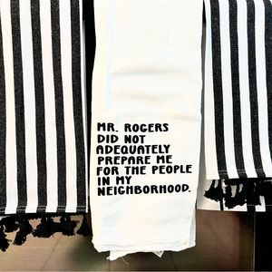 Mr. Rogers tea towel.